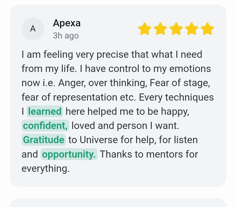 Participant testimonial 2